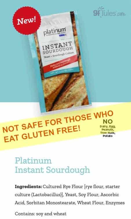 Red Star Platinum Yeast products are NOT safe for those who eat gluten free.