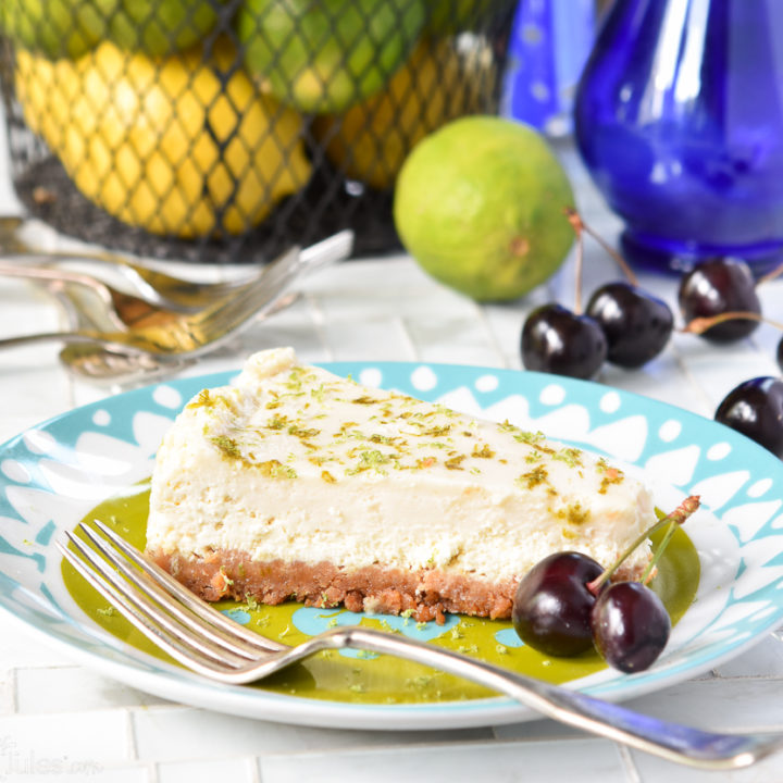 gluten free margarita cheesecake with cherries CU |gfJules