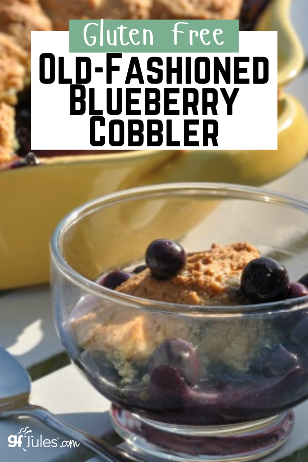 Old-Fashioned Blueberry Cobbler, Gluten Free,