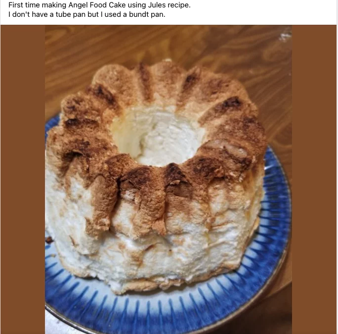 Miriam Egea gluten free Angel Food Cake