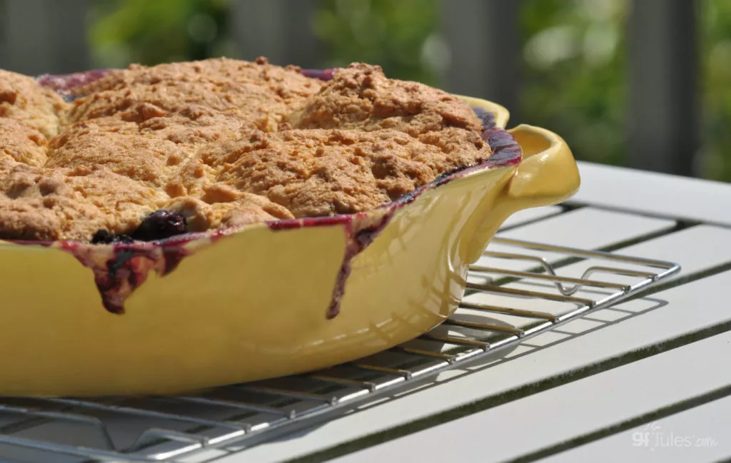 old fashioned gluten free blueberry cobbler 