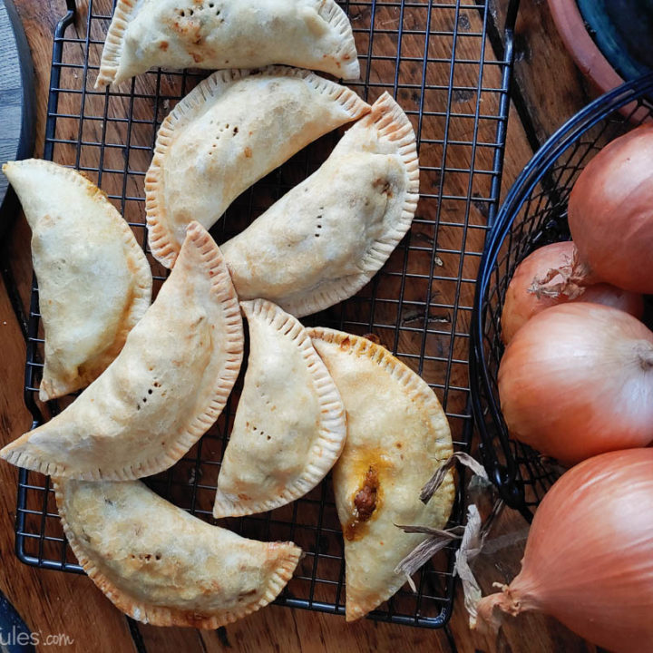 gluten free empanadas with onions