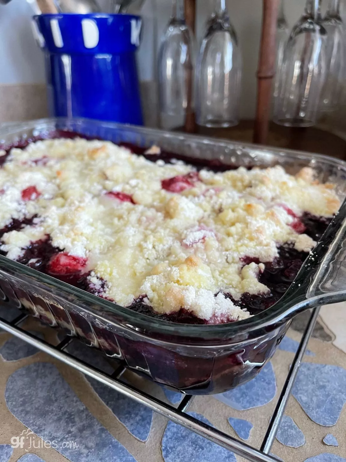 Gluten Free Fruit Cobbler. Sensational no-compromise dessert: gfJules!