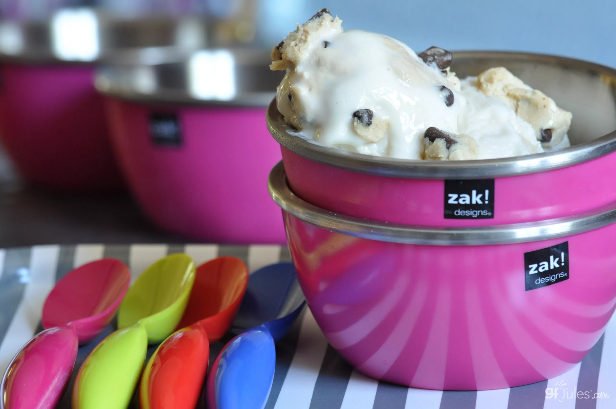 zak with homemade gluten free cookie dough ice cream Gluten free recipes gfJules with the
