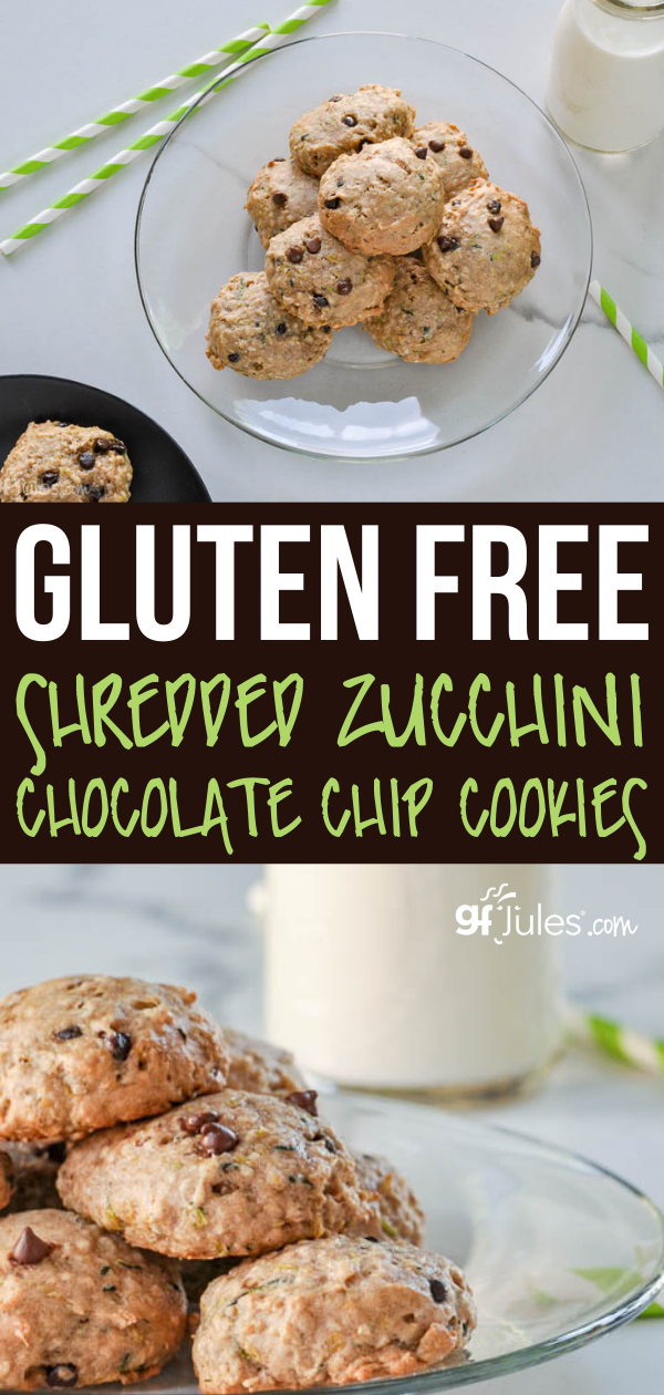 Gluten Free Shredded Zucchini Chocolate Chip Cookies