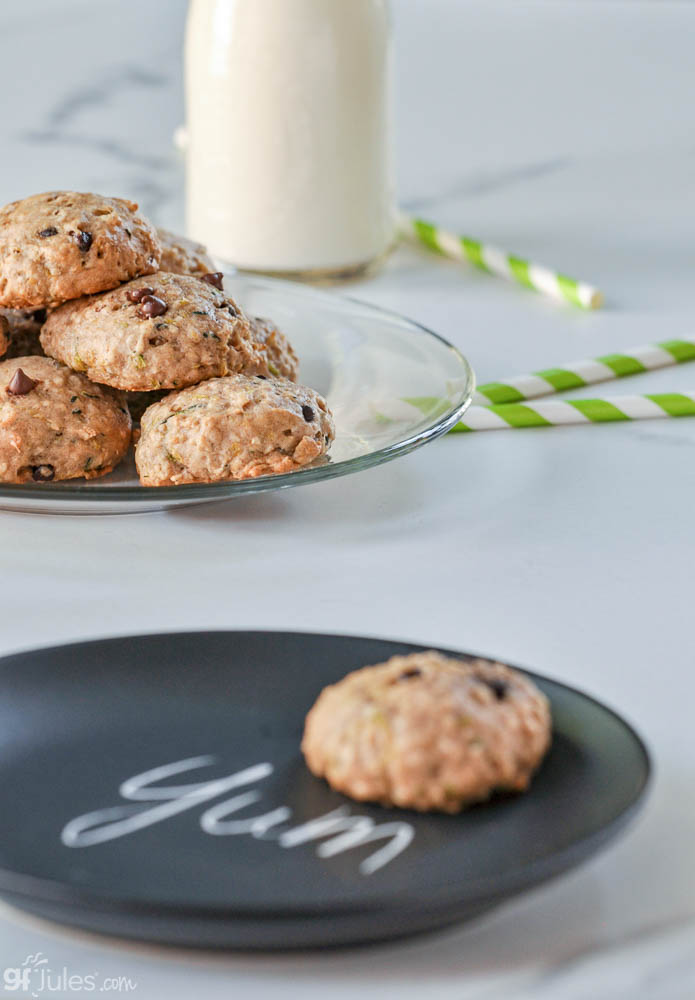 gluten free zucchini cookies with milk | gfJules