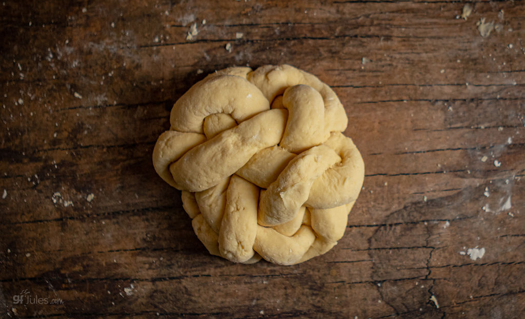 Gluten Free Challah made with gfJules Flour; Photograph by: R.Mora Photography.
