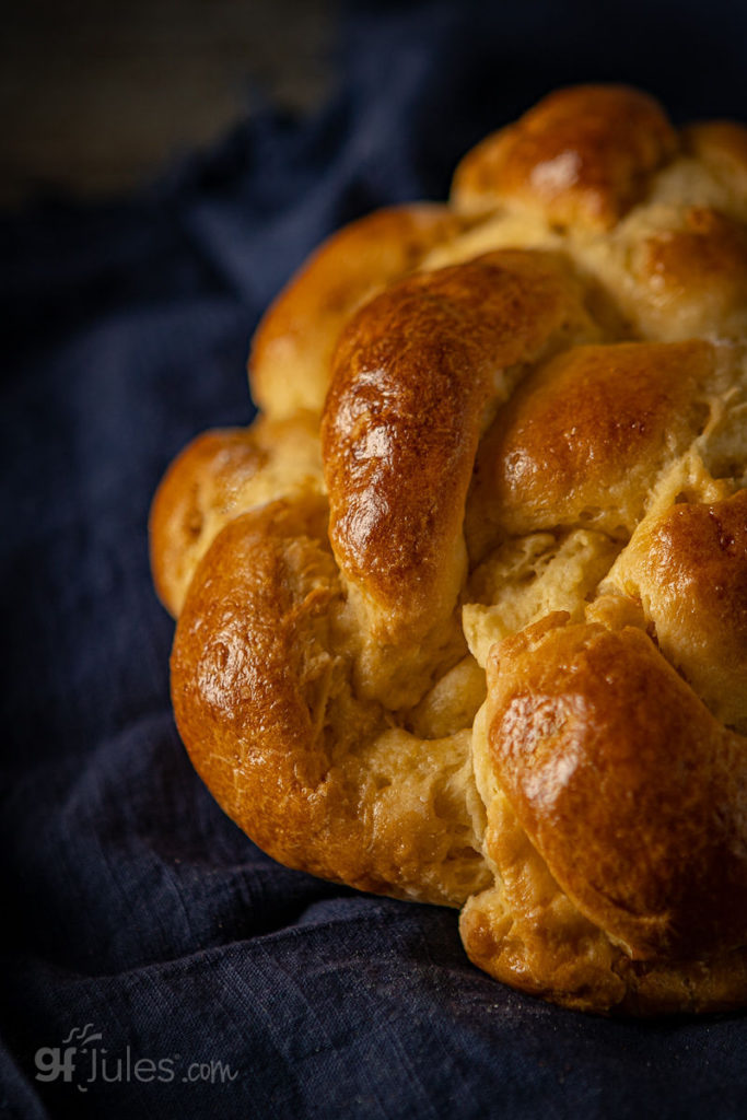 Gluten Free Challah made with gfJules Flour; Photograph by: R.Mora Photography.