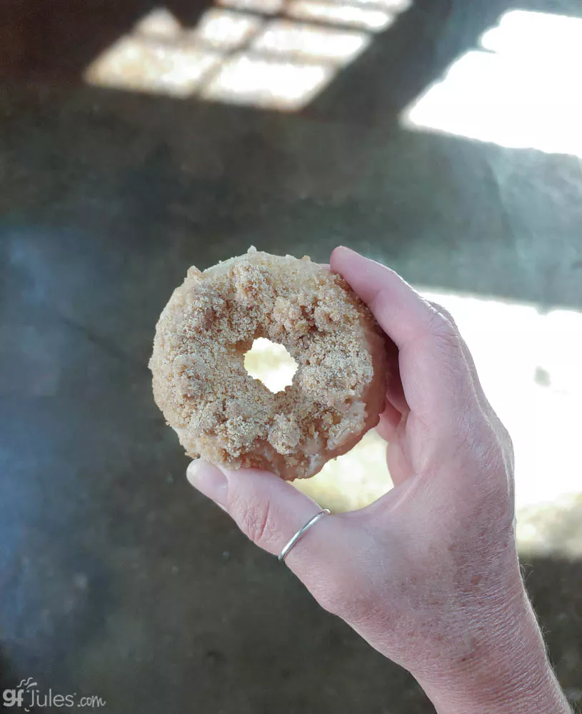 gluten free crumb donuts in window | gfJules