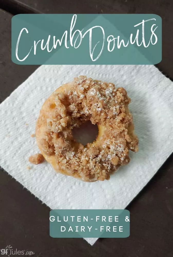 gluten free crumb donuts on napkin _ gfJules