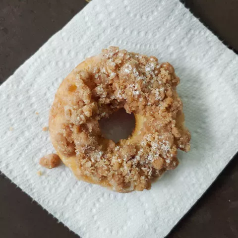 gluten free crumb donuts on napkin | gfJules