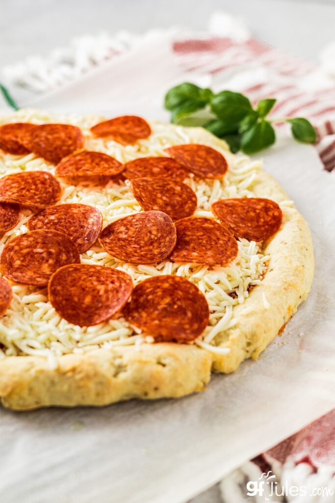 gluten free pizza crust with cheese
