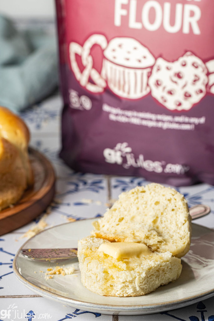 Gluten Free Pull Apart Dinner Rolls made possible with gfJules Flour; Photograph by: R.Mora Photography.