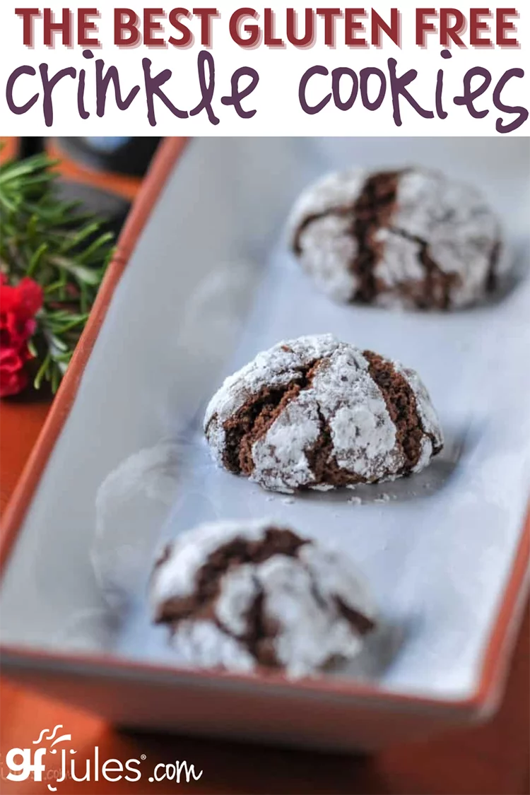 Gluten Free Chocolate Crinkle Cookies