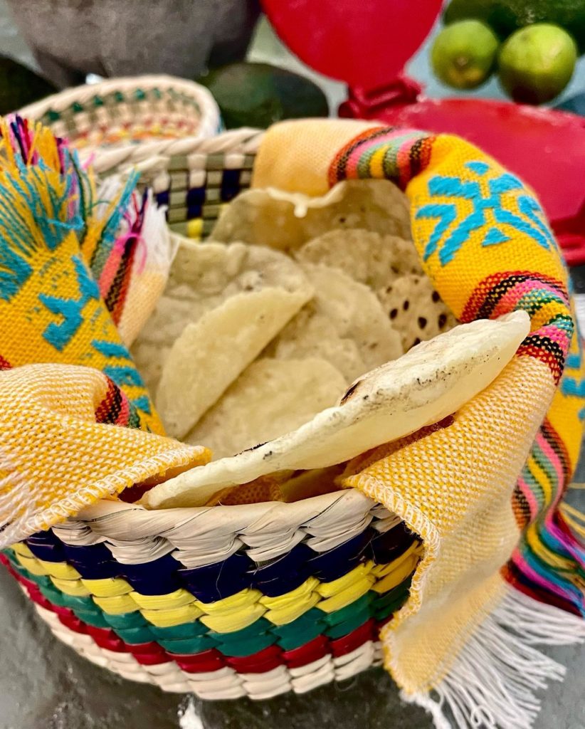 gf flour tortillas in basket