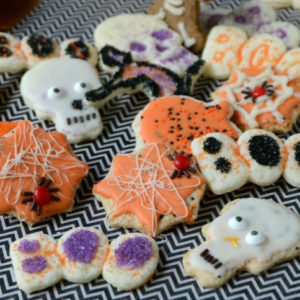 gluten free halloween cut out cookies with pumpkins