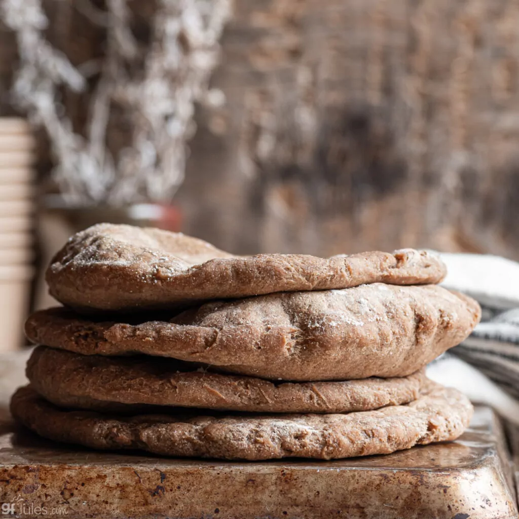 grain free pita stack made with Nada Flour | gfJules