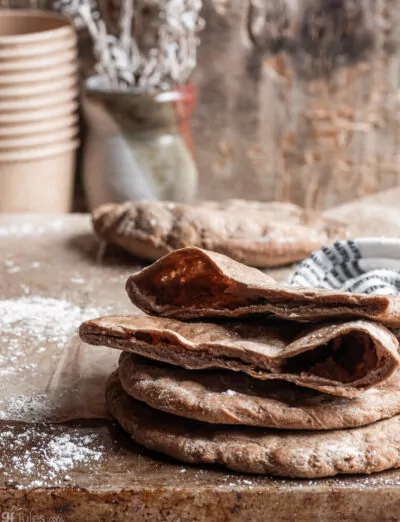 grain free pita bread stack made with Nada Flour | gfJules