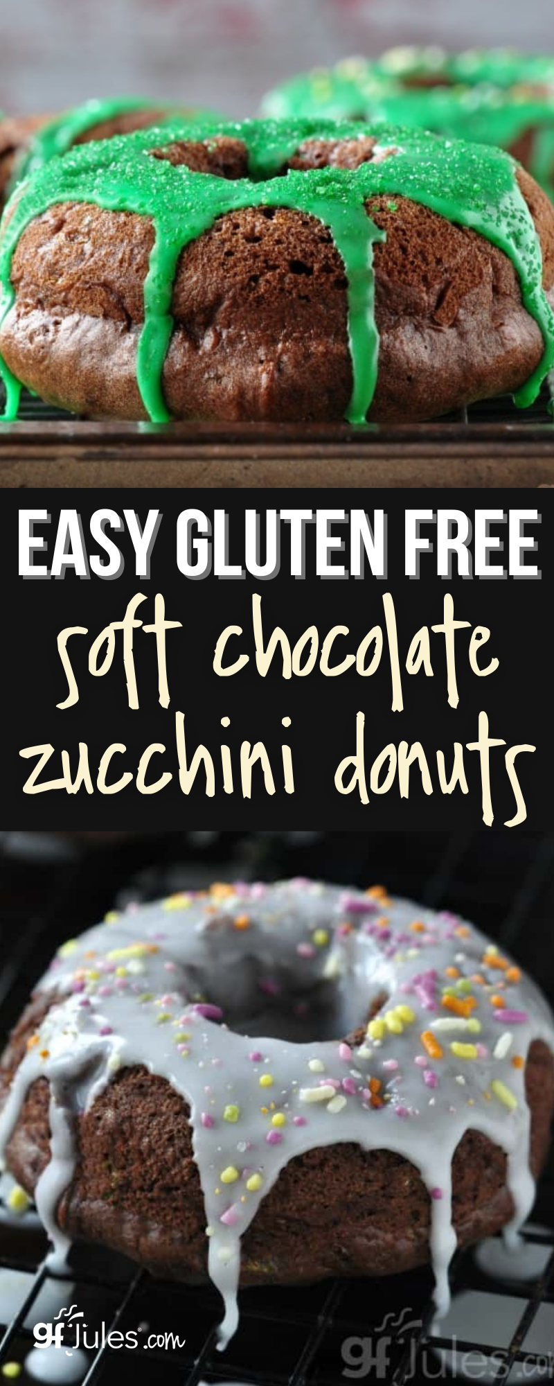 Easy Gluten Free Soft Chocolate Zucchini Donuts