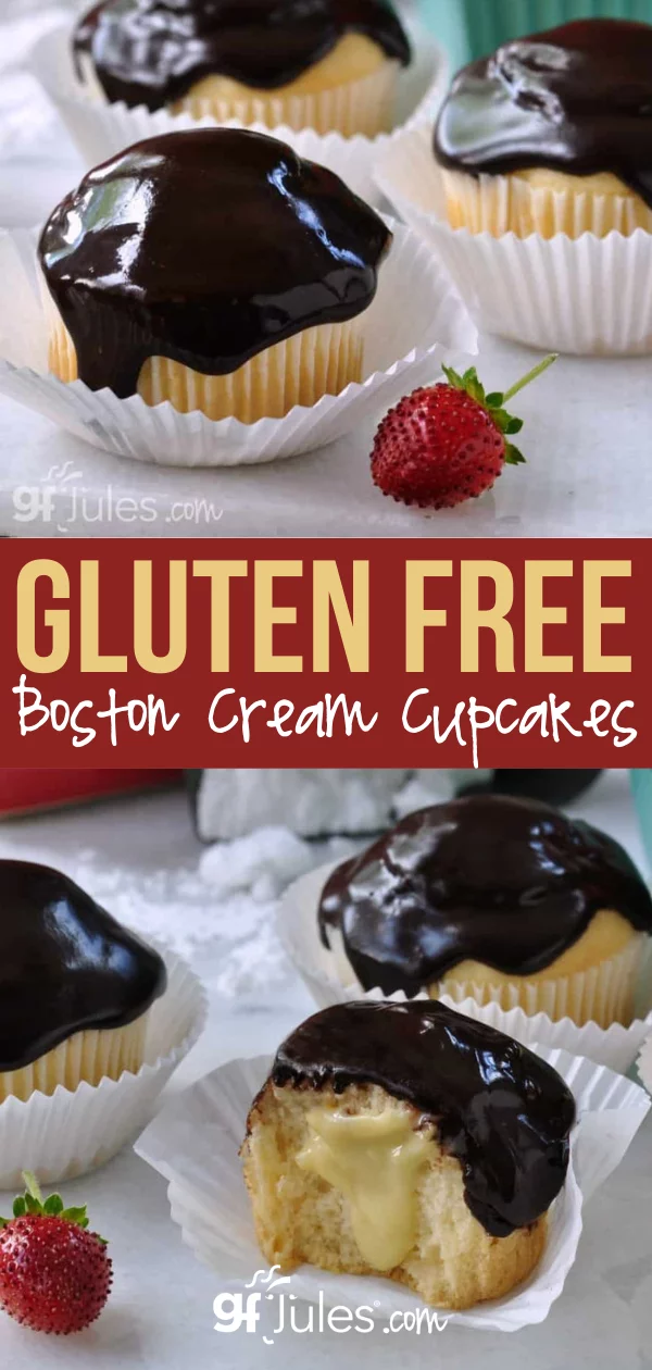 Gluten Free Boston Cream Cupcakes