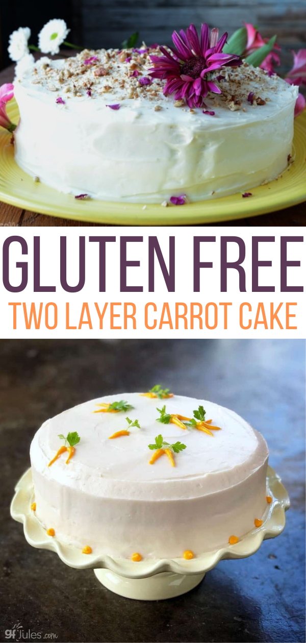 Gluten Free Two Layer Carrot Cake