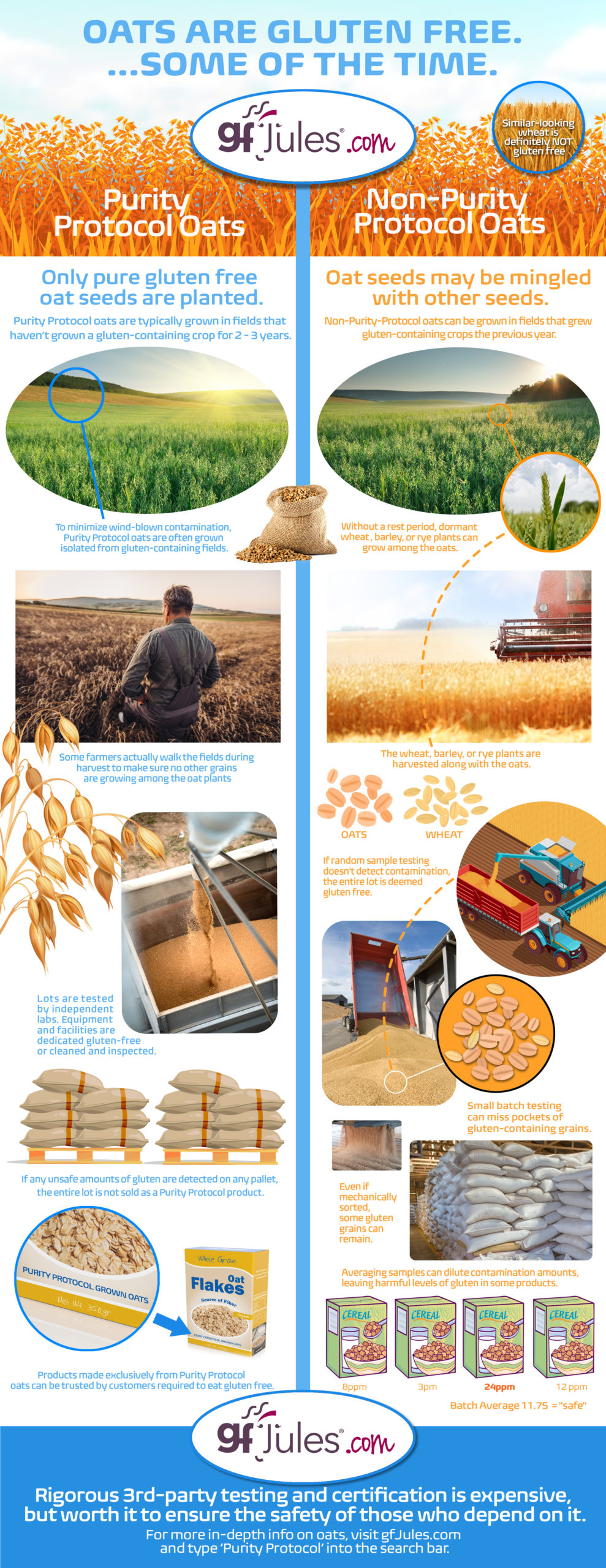 Purity Protocol Gluten Free Oats Infographic | gfJules
