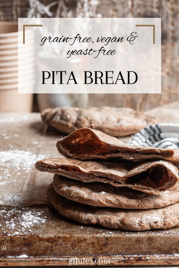 Grain Free, Vegan & Yeast Free Pita Breads made with Nada Flour | gfJules