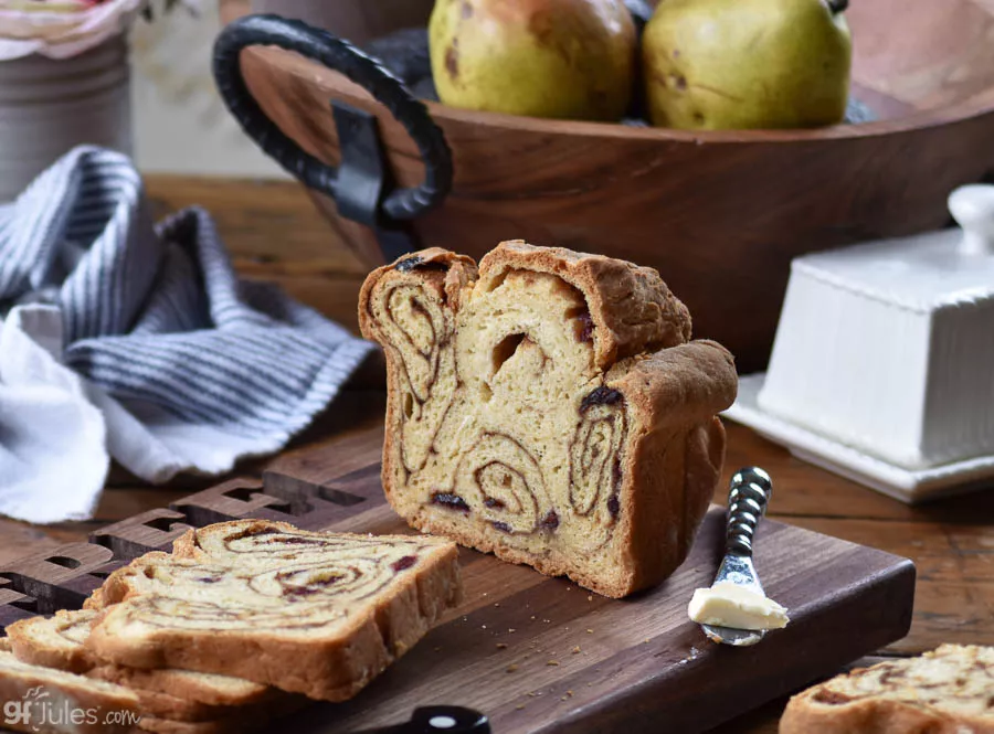 gluten free cinnamon bread slices with butter | gfJules