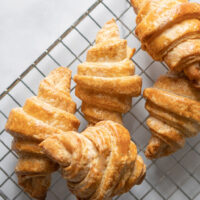 gluten free croissants on rack