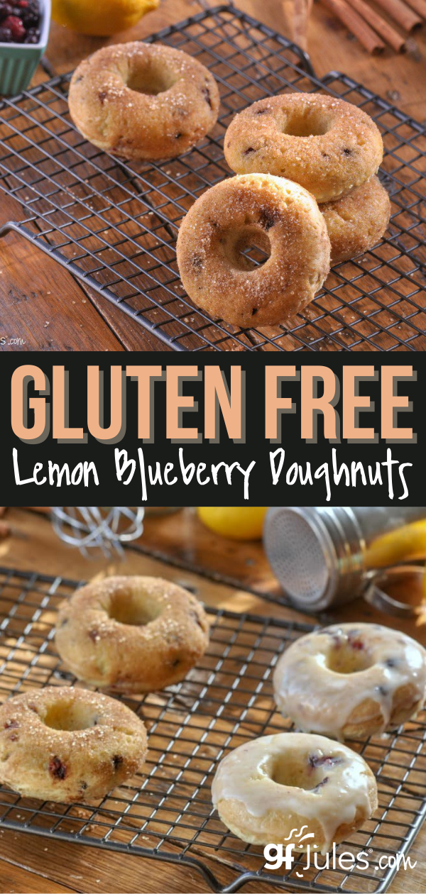 Gluten Free Lemon Blueberry Doughnuts