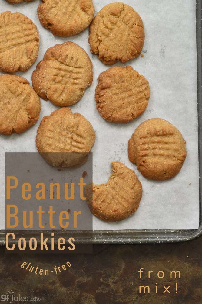 gluten free peanut butter cookies from gfJules Cookie Mix
