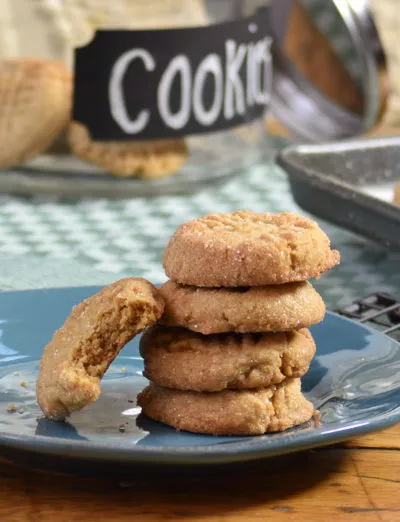 gluten free peanut butter cookie stack