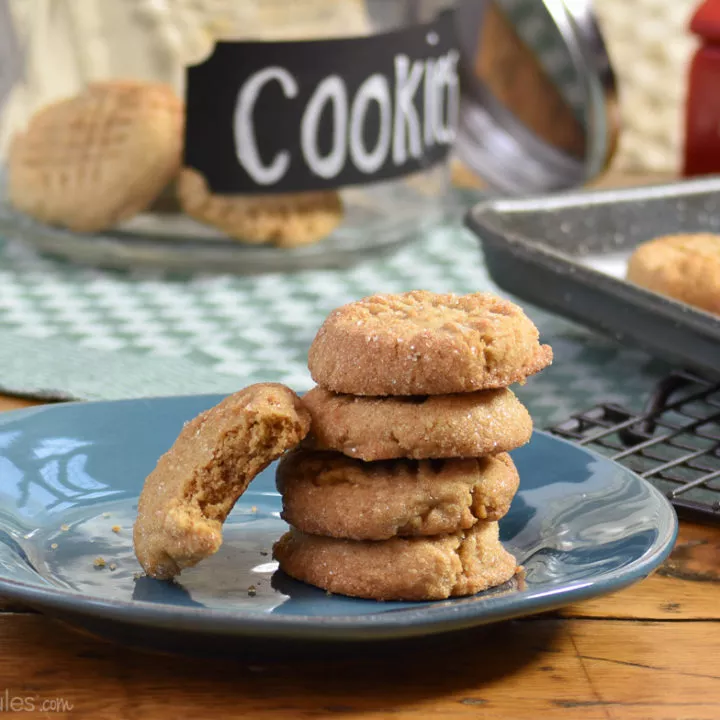 gluten free peanut butter cookie stack