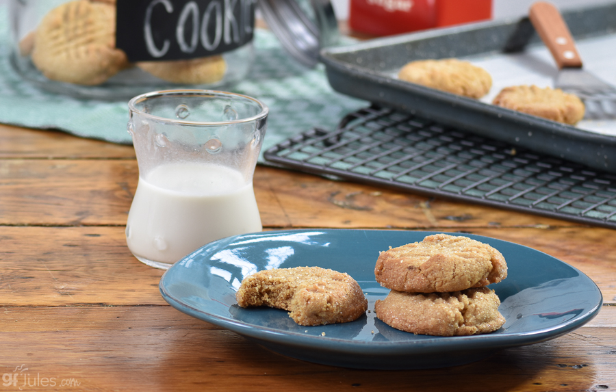 gluten free peanut butter cookies with milk | gfJules