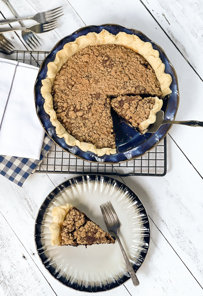 gluten free shoo fly pie with slice | gfJules_