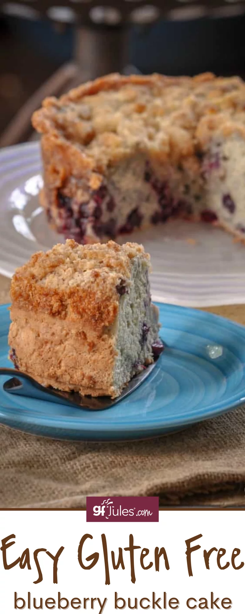 Easy Gluten Free Blueberry Buckle Cake