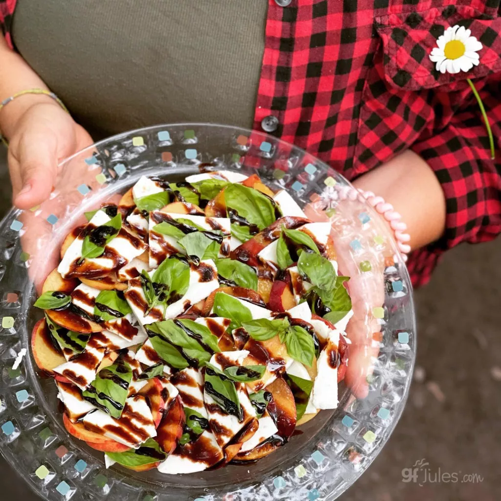 Camprese Salad with Peaches