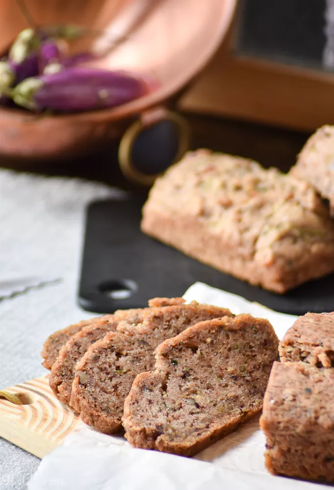 gluten free eggplant bread sliced V | gfJules