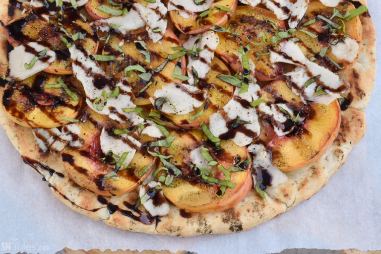 Grilled Peach Pizza New favorite Summer Pizza gfJules