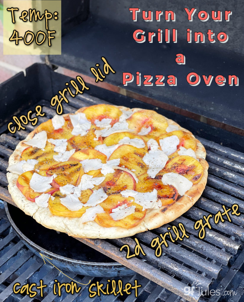 grilled pizza oven in grill copy