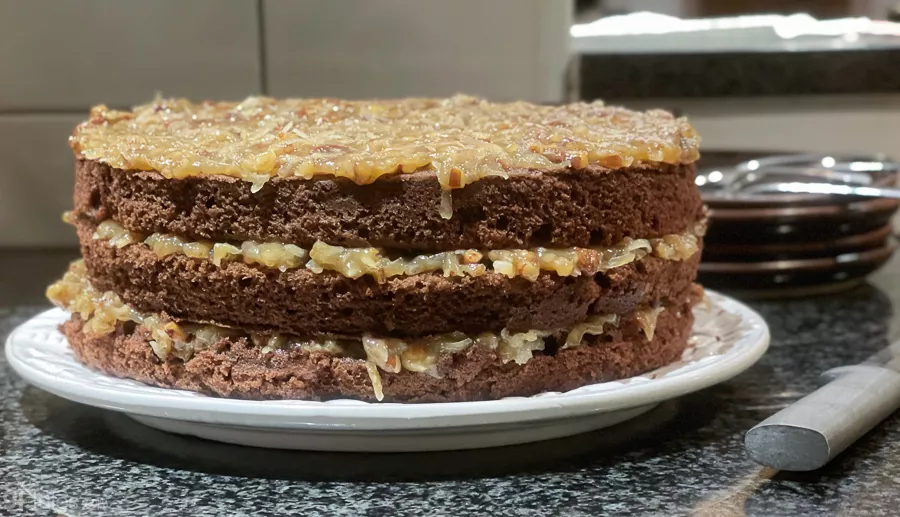 gluten free german chocolate cake banner | gfJules