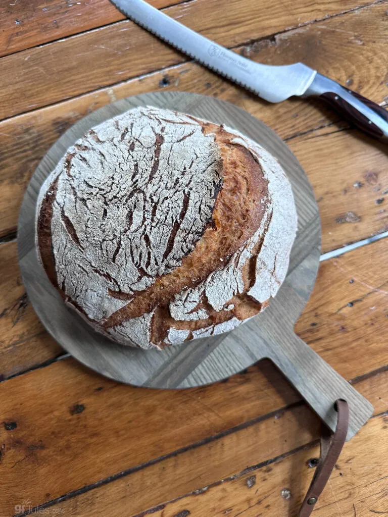 gluten free dutch oven sourdough overhead