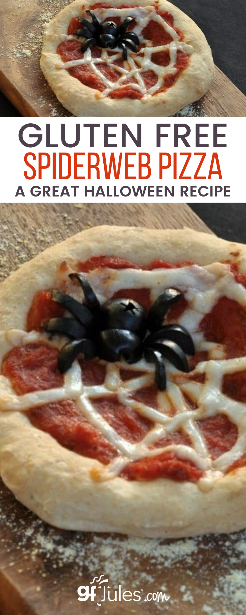Gluten Free Spiderweb Pizza - A Great Halloween Recipe