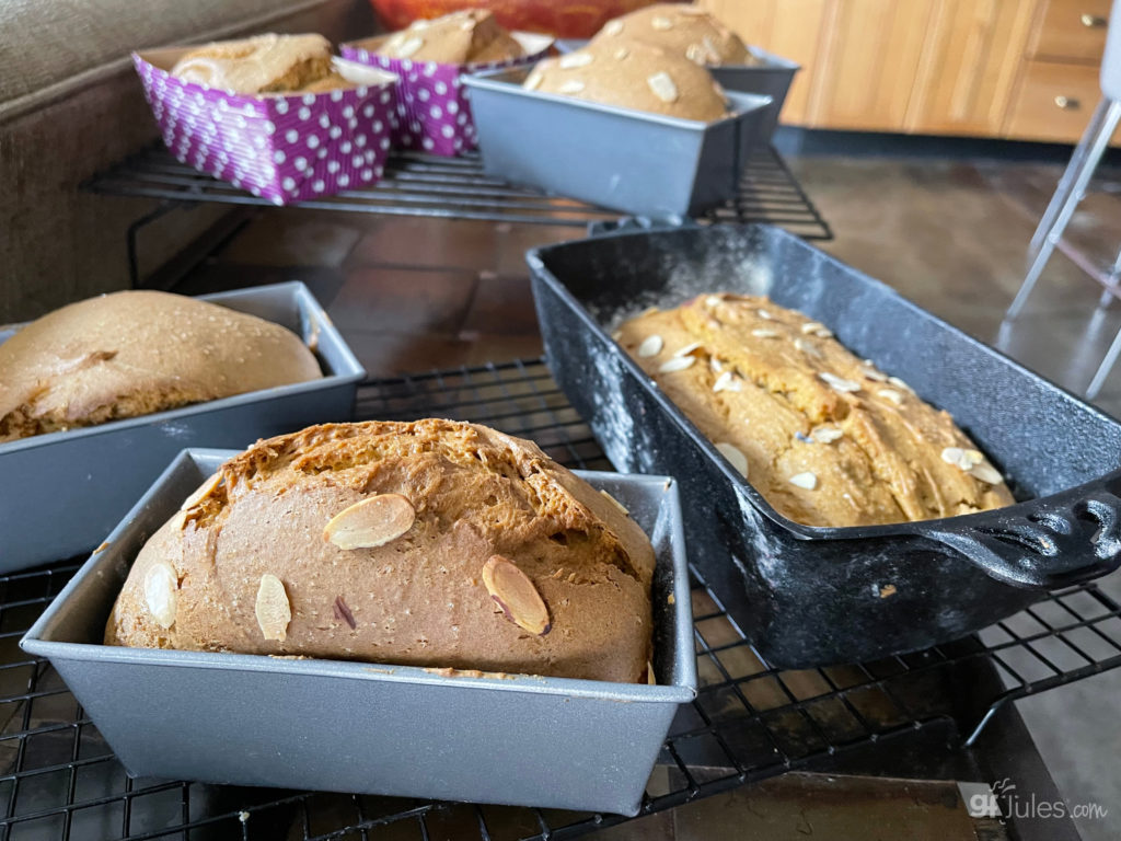 gluten free pumpkin bread mini loaves