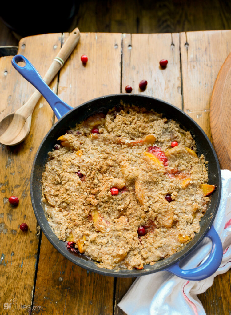 Gluten Free Peach Skillet Crisp-2