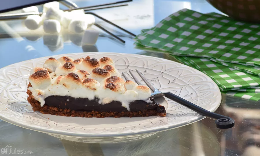 gluten free smores pie slice | gfJules