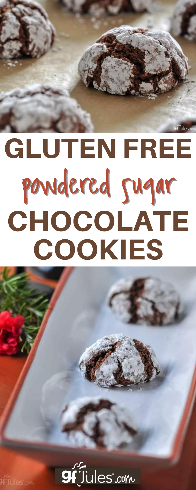 Gluten Free Powdered Sugar Chocolate Cookies