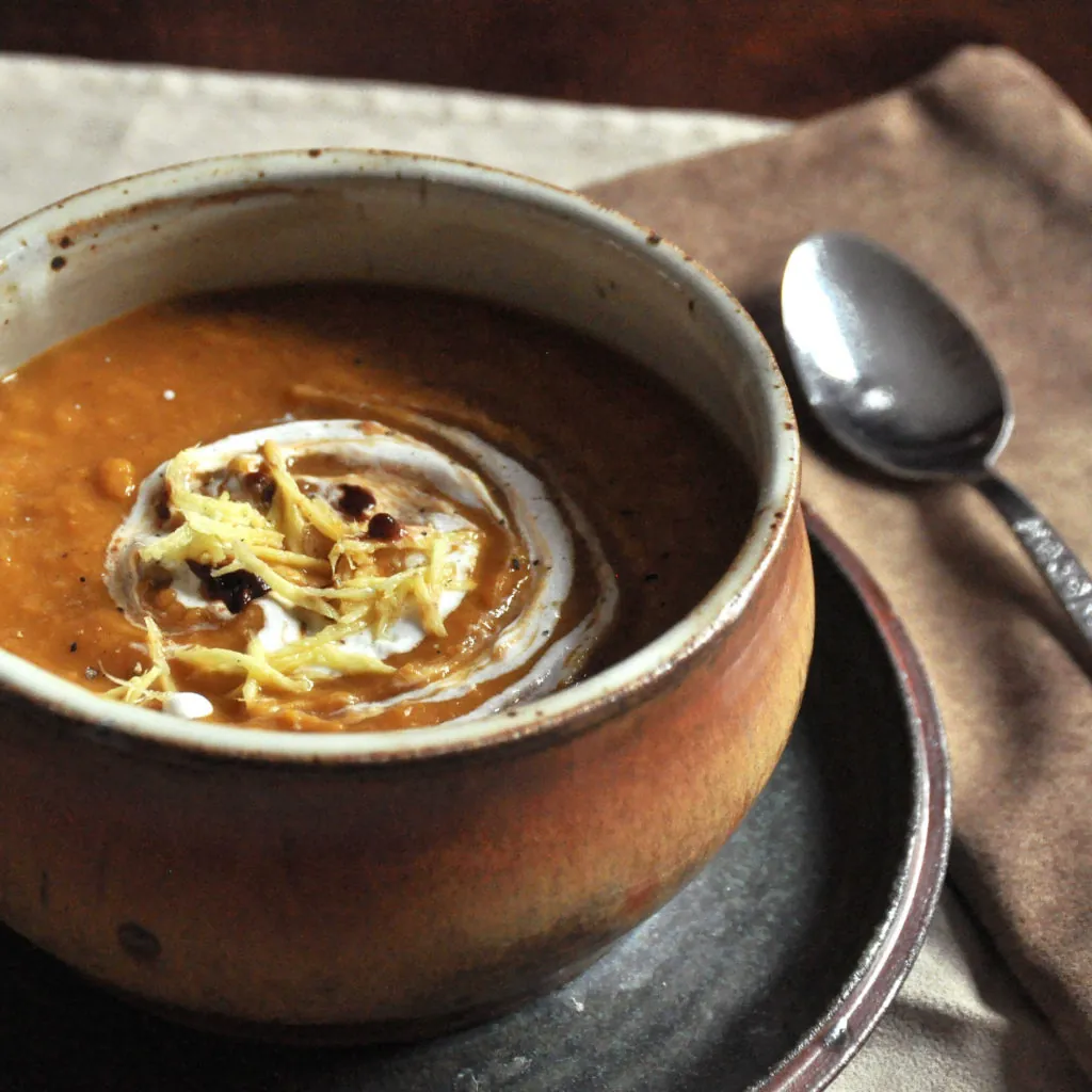 gluten free vegan sweet potato apple soup