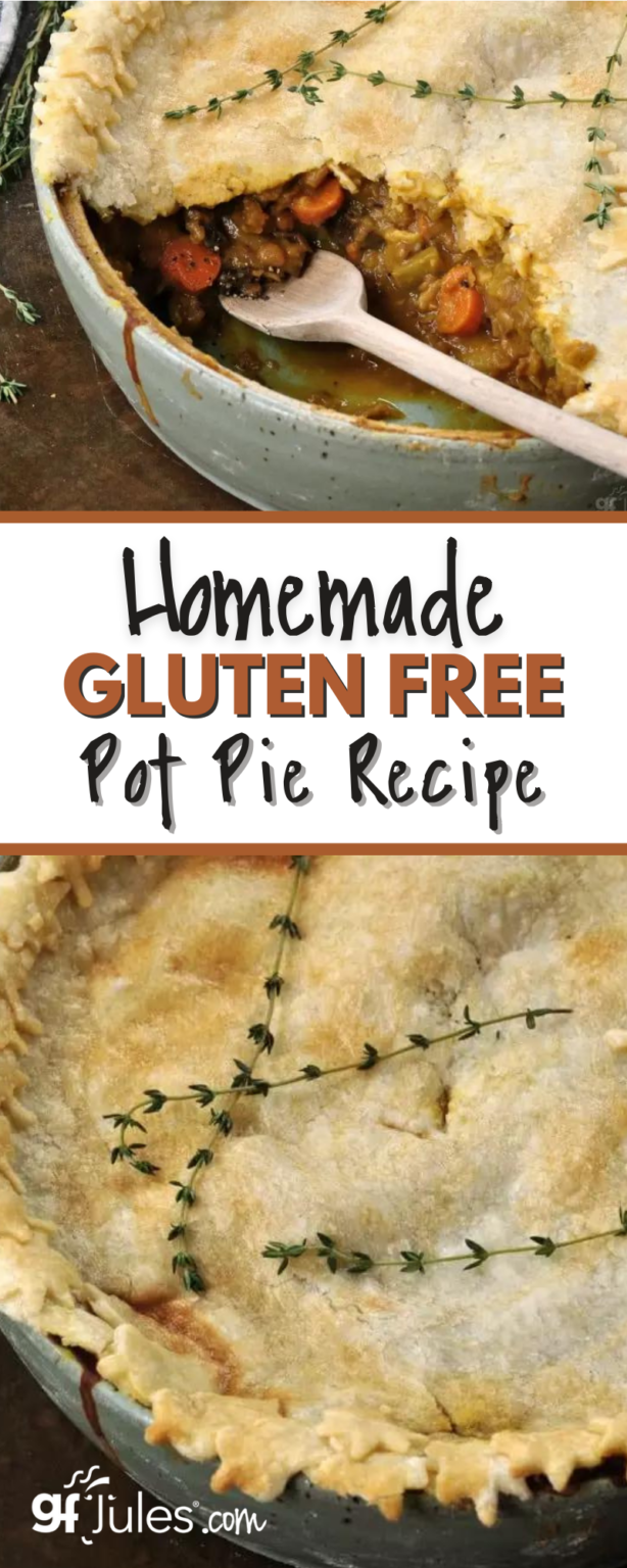 Gluten Free Pot Pie with flaky, likeyouremember crust gfJules