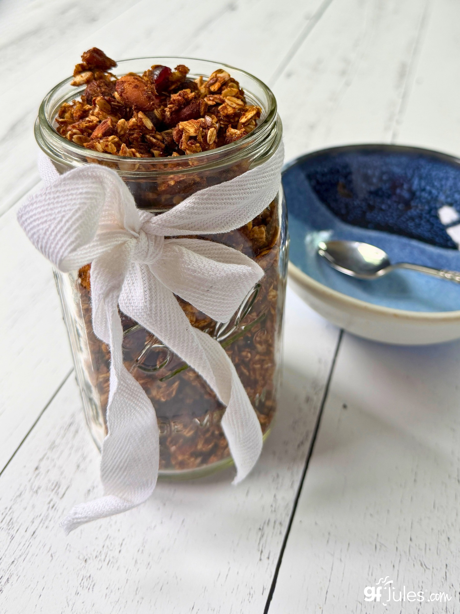 homemade gluten free granola in jar